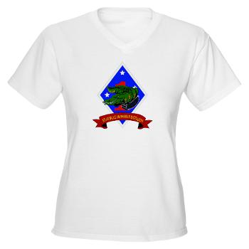 3AAB - A01 - 04 - 3rd Assault Amphibian Battalion - Women's V-Neck T-Shirt