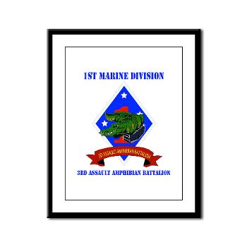 3AAB - M01 - 02 - 3rd Assault Amphibian Battalion with text - Framed Panel Print