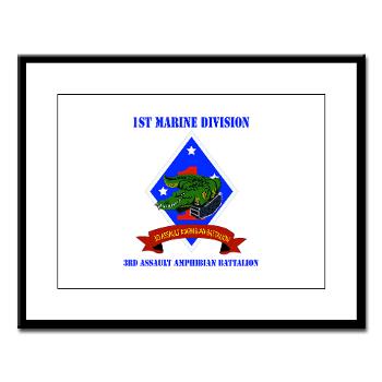 3AAB - M01 - 02 - 3rd Assault Amphibian Battalion with text - Large Framed Print