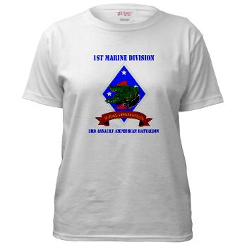 3AAB - A01 - 04 - 3rd Assault Amphibian Battalion with text - Women's T-Shirt - Click Image to Close