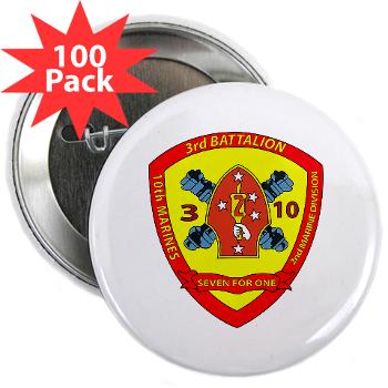 3B10M - A01 - 01 - USMC - 3rd Battalion 10th Marines - 2.25" Button (100 pack)