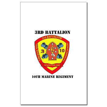 3B10M - A01 - 01 - USMC - 3rd Battalion 10th Marines with Text - Mini Poster Print