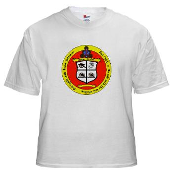 3B11M - A01 - 04 - 3rd Battalion 11th Marines White T-Shirt - Click Image to Close