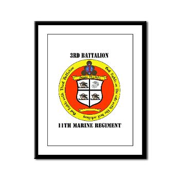 3B11M - M01 - 02 - 3rd Battalion 11th Marines with Text Framed Panel Print