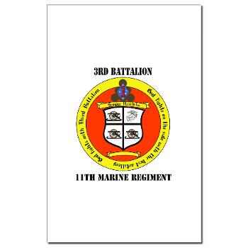 3B11M - M01 - 02 - 3rd Battalion 11th Marines with Text Mini Poster Print