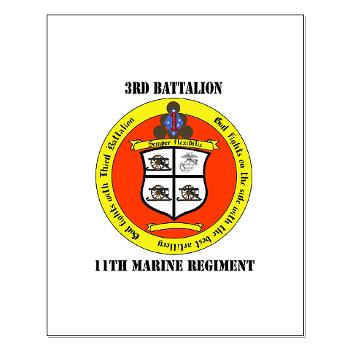 3B11M - M01 - 02 - 3rd Battalion 11th Marines with Text Small Poster - Click Image to Close