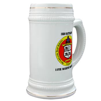 3B11M - M01 - 03 - 3rd Battalion 11th Marines with Text Stein - Click Image to Close