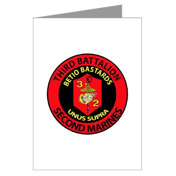 3B2M - M01 - 02 - 3rd Battalion - 2nd Marines - Greeting Cards (Pk of 10) - Click Image to Close
