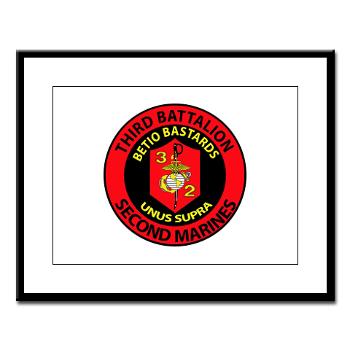 3B2M - M01 - 02 - 3rd Battalion - 2nd Marines - Large Framed Print