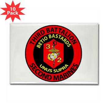 3B2M - M01 - 01 - 3rd Battalion - 2nd Marines - Rectangle Magnet (10 pack) - Click Image to Close