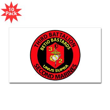 3B2M - M01 - 01 - 3rd Battalion - 2nd Marines - Sticker (Rectangle 10 pk)
