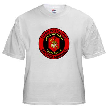 3B2M - A01 - 04 - 3rd Battalion - 2nd Marines - White T-Shirt - Click Image to Close