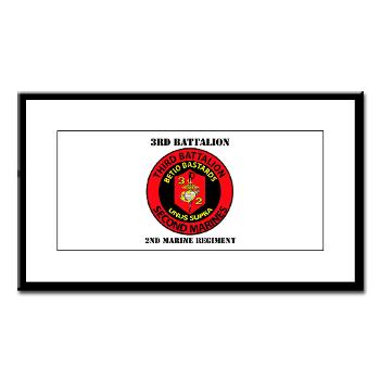 3B2M - M01 - 02 - 3rd Battalion - 2nd Marines with Text - Small Framed Print