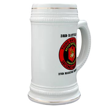 3B2M - M01 - 03 - 3rd Battalion - 2nd Marines with Text - Stein - Click Image to Close