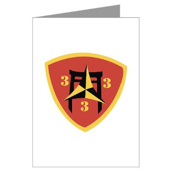 3B3M - M01 - 02 - 3rd Battalion 3rd Marines Greeting Cards (Pk of 10) - Click Image to Close