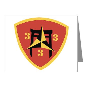 3B3M - M01 - 02 - 3rd Battalion 3rd Marines Note Cards (Pk of 20)
