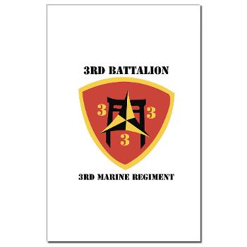 3B3M - M01 - 02 - 3rd Battalion 3rd Marines with Text Mini Poster Print - Click Image to Close