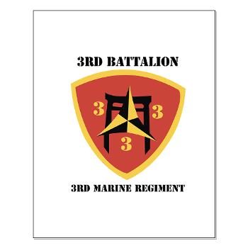 3B3M - M01 - 02 - 3rd Battalion 3rd Marines with Text Small Poster