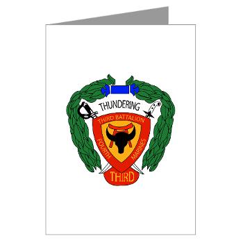 3B4M - M01 - 02 - 3rd Battalion 4th Marines Greeting Cards (Pk of 10) - Click Image to Close