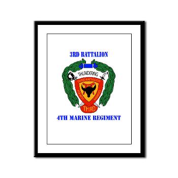 3B4M - M01 - 02 - 3rd Battalion 4th Marines with Text Framed Panel Print