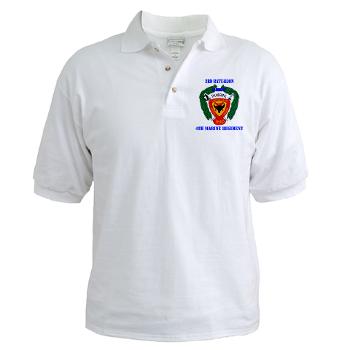 3B4M - A01 - 04 - 3rd Battalion 4th Marines with Text Golf Shirt - Click Image to Close