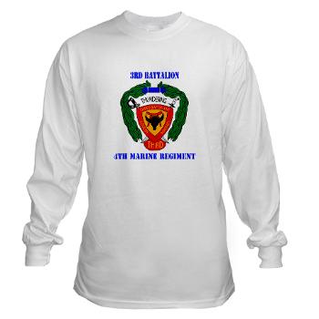 3B4M - A01 - 03 - 3rd Battalion 4th Marines with Text Long Sleeve T-Shirt