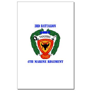 3B4M - M01 - 02 - 3rd Battalion 4th Marines with Text Mini Poster Print