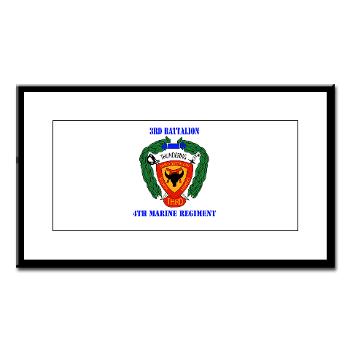 3B4M - M01 - 02 - 3rd Battalion 4th Marines with Text Small Framed Print - Click Image to Close