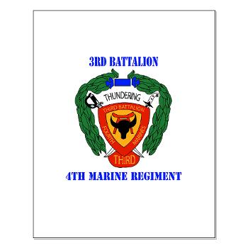 3B4M - M01 - 02 - 3rd Battalion 4th Marines with Text Small Poster