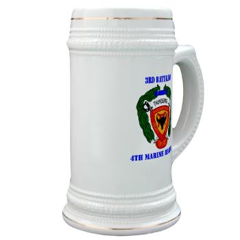 3B4M - M01 - 03 - 3rd Battalion 4th Marines with Text Stein