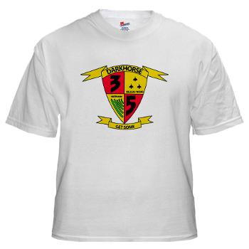 3B5M - A01 - 04 - 3rd Battalion 5th Marines - White T-Shirt - Click Image to Close