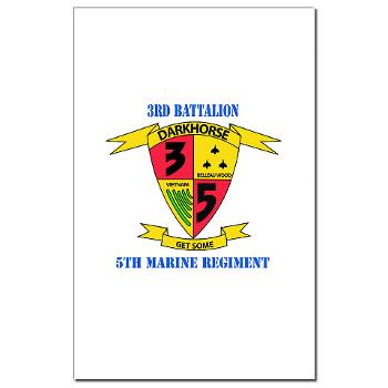 3B5M - M01 - 02 - 3rd Battalion 5th Marines with Text - Mini Poster Print