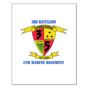 3B5M - M01 - 02 - 3rd Battalion 5th Marines with Text - Small Poster