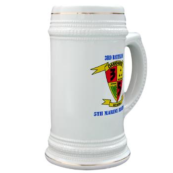 3B5M - M01 - 03 - 3rd Battalion 5th Marines with Text - Stein - Click Image to Close