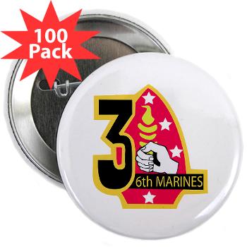 3B6M - M01 - 01 - 3rd Battalion - 6th Marines 2.25" Button (100 pack)