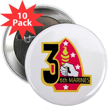 3B6M - M01 - 01 - 3rd Battalion - 6th Marines 2.25" Button (10 pack)