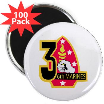 3B6M - M01 - 01 - 3rd Battalion - 6th Marines 2.25" Magnet (100 pack) - Click Image to Close