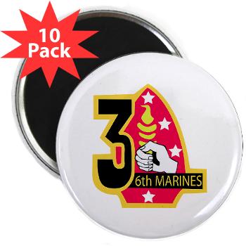 3B6M - M01 - 01 - 3rd Battalion - 6th Marines 2.25" Magnet (10 pack) - Click Image to Close