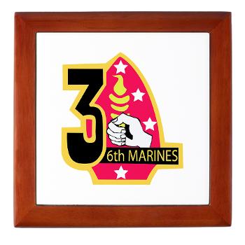 3B6M - M01 - 03 - 3rd Battalion - 6th Marines Keepsake Box