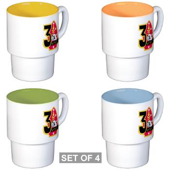 3B6M - M01 - 03 - 3rd Battalion - 6th Marines Stackable Mug Set (4 mugs)
