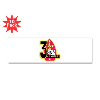 3B6M - M01 - 01 - 3rd Battalion - 6th Marines Sticker (Bumper 10 pk) - Click Image to Close