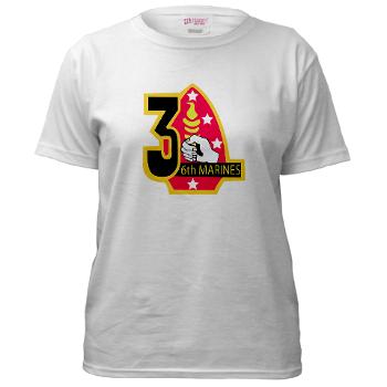 3B6M - A01 - 04 - 3rd Battalion - 6th Marines Women's T-Shirt - Click Image to Close
