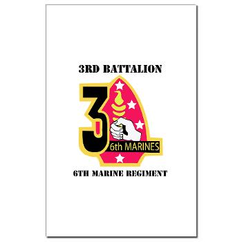 3B6M - M01 - 02 - 3rd Battalion - 6th Marines with Text Mini Poster Print
