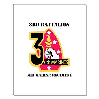 3B6M - M01 - 02 - 3rd Battalion - 6th Marines with Text Small Poster