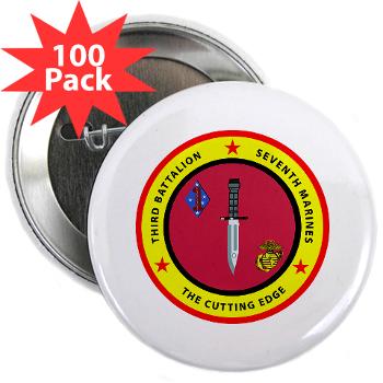 3B7M - M01 - 01 - 3rd Battalion 7th Marines 2.25" Button (100 pack) - Click Image to Close