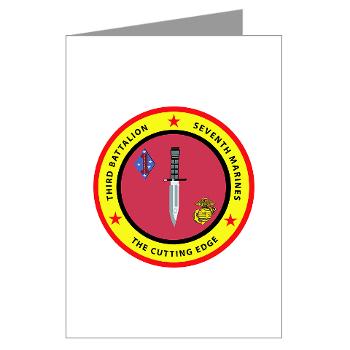 3B7M - M01 - 02 - 3rd Battalion 7th Marines Greeting Cards (Pk of 10) - Click Image to Close