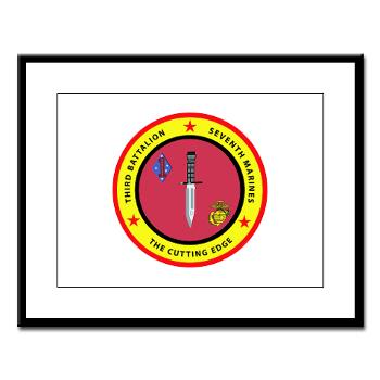 3B7M - M01 - 02 - 3rd Battalion 7th Marines Large Framed Print - Click Image to Close
