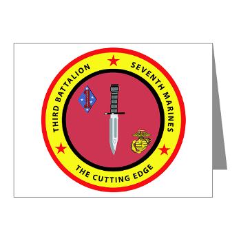 3B7M - M01 - 02 - 3rd Battalion 7th Marines Note Cards (Pk of 20)