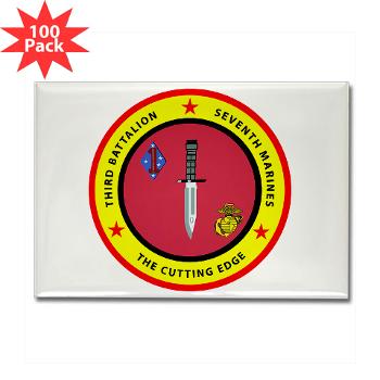 3B7M - M01 - 01 - 3rd Battalion 7th Marines Rectangle Magnet (100 pack)