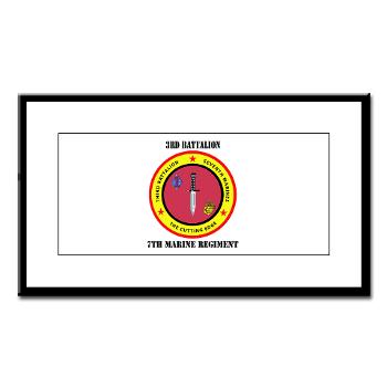 3B7M - M01 - 02 - 3rd Battalion 7th Marines with Text Small Framed Print
